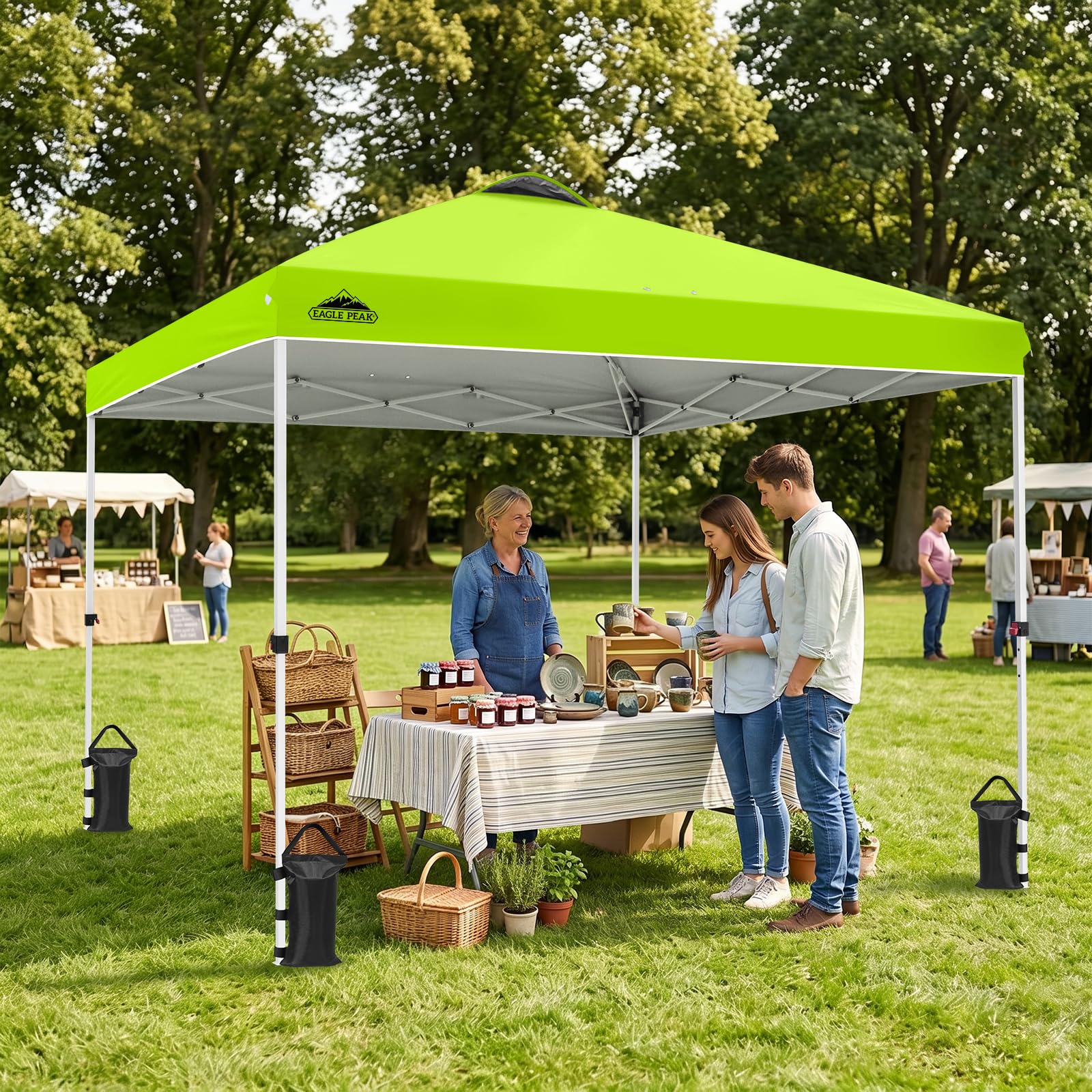 Amazon.com : EAGLE PEAK 10x10 Pop Up Canopy Tent Easy Up Canopy